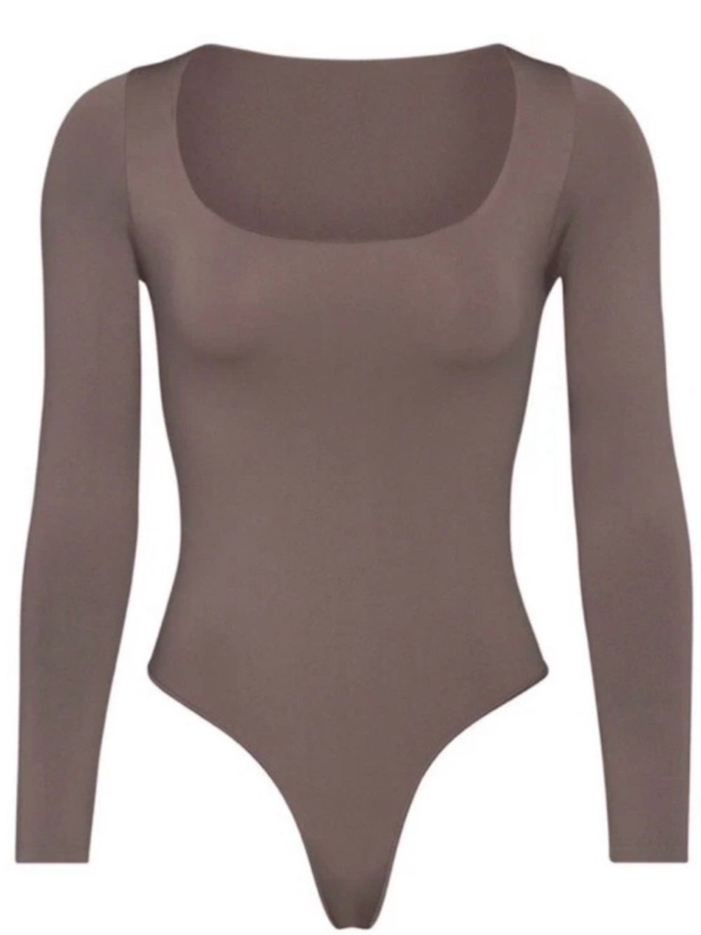 SKIMS Essential LongSleeve Scoop Neck Bodysuit Cocoa L/XL NWOT